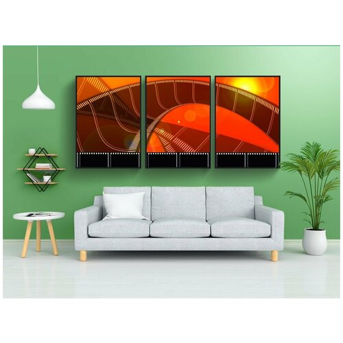 фото Набор модулных постеров для интерьера "видео, проектор, кинопроектор" 60x90 см. в тубусе, без рамки lotsprints