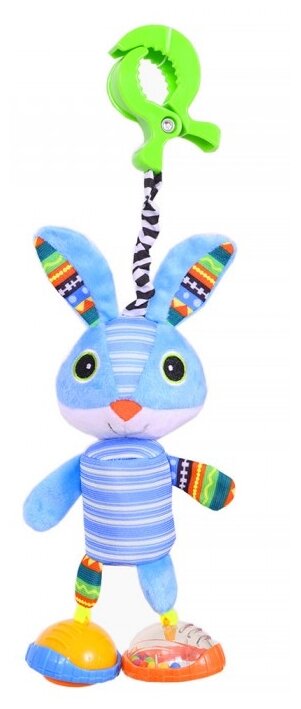Подвесная игрушка Biba Toys Зайка Нуки (WF216), голубой
