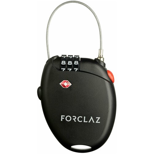 фото Кодовый замок с выдвижным тросиком travel tsa forclaz x decathlon