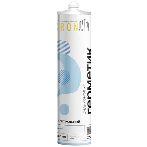 Герметик силиконовый Kronbuild, 280 мл, белый