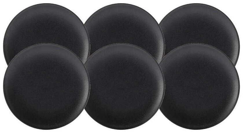 фото Набор 6 тарелок закусочных (чёрная) Икра (Maxwell&Williams)