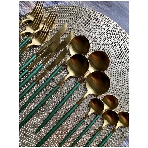 фото Набор столовых приборов, 16 предметов / ложка 4шт, вилка 4шт, ложка чайная 4шт, нож 4шт homy mood