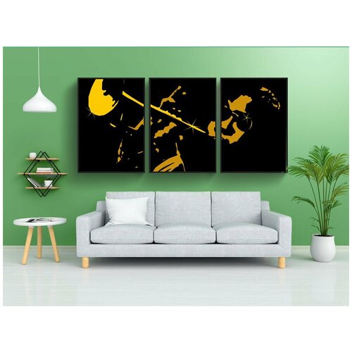 фото Набор модулных постеров для интерьера "трубка, инструмент, музыка" 60x90 см. в тубусе, без рамки lotsprints