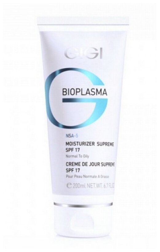 GIGI Крем увлажняющий для нормальной и жирной кожи Bioplasma NSA-5 Moisturizer Supreme SPF 17, 200 мл