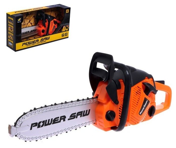 фото Бензопила "Форест", оранжевая, звуковые эффекты, работает от батареек