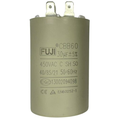 Конденсатор пусковой FUJI CBB60 (2+2 pins) 30 мкФ 450V 45x70мм (У) конденсатор пусковой fuji cbb60 2 2 pins 150 мкф 450v 65x130мм у