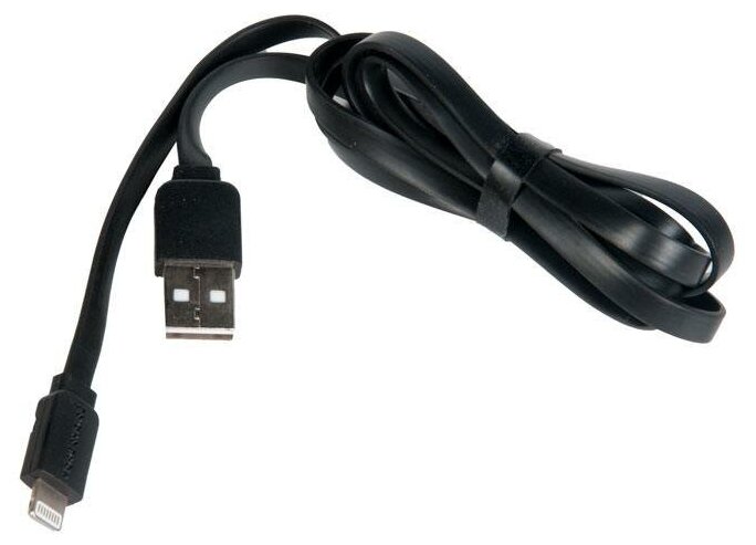 Кабель More choice USB 2.1A для Apple 8-pin Капитан ампер 1м черный K21i - фото №8