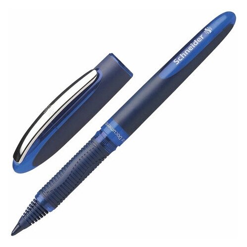 Ручка-роллер SCHNEIDER “One Business“, синяя, корпус темно-синий, узел 0,8 мм, линия письма 0,6 мм, 183003