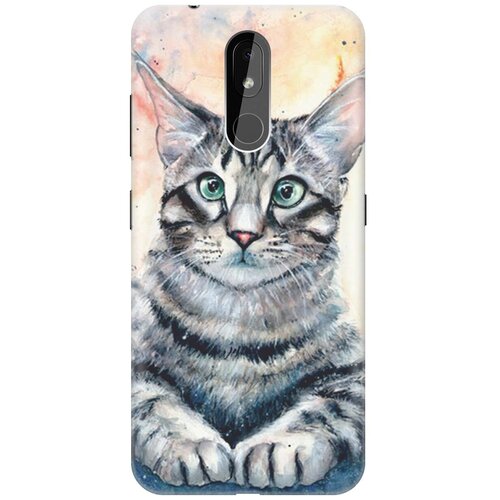 фото Re:paчехол - накладка artcolor для nokia 3.2 (2019) с принтом "ушастый котик"