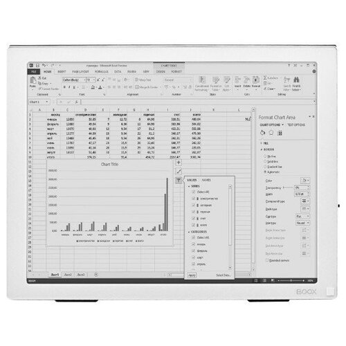 13.3 Монитор ONYX BOOX Mira, 2200x1650, 60 Гц, E-ink, белый 7 8 электронная книга onyx boox nova air 2 1872x1404 e ink комплектация обложка белый