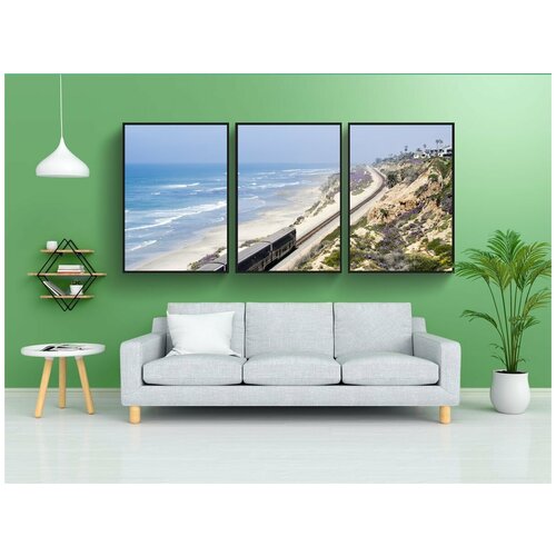 фото Набор модулных постеров для интерьера "соединенные штаты америки, калифорния, сан - диего" 60x90 см. в тубусе, без рамки lotsprints