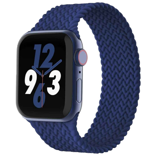 Сменный эластичный ремешок MyPads для Apple Watch 1/ Apple Watch Series 2/ Apple Watch Series 3 42/ 44mm, с необычным плетением из прочных нейлоновых нитей и красивым дизайном синий защитная пленка для apple watch series 1 2 3 42 мм 3 шт