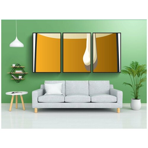 фото Набор модулных постеров для интерьера "эль, пиво, выпивка" 60x90 см. в тубусе, без рамки lotsprints