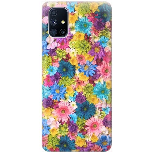 фото Силиконовый чехол на samsung galaxy m51 / самсунг м51 с принтом "поле разноцветных цветов" gosso