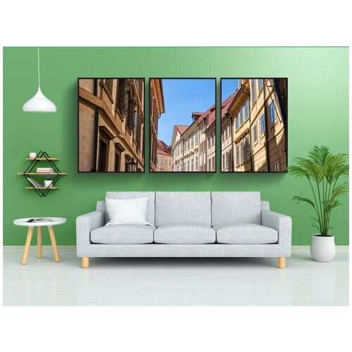 фото Набор модулных постеров для интерьера "архитектура, улица, город" 60x90 см. в тубусе, без рамки lotsprints