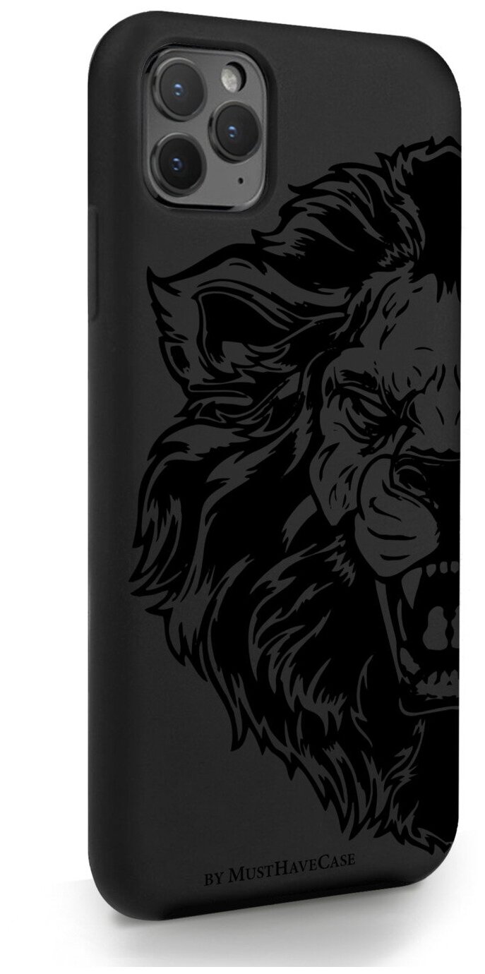 Черный силиконовый чехол MustHaveCase для iPhone 11 Pro Max Король Лев для Айфон 11 Про Макс Противоударный