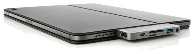 USB-хаб HyperDrive 6-in-1 USB-C Hub для iPad Pro серебристый HD319-SILVER без переходника