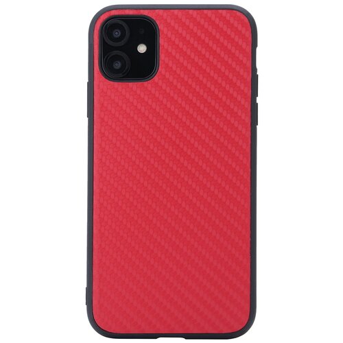Чехол G-Case Carbon для Apple iPhone 11, красный чехол black rock robust case real carbon iphone 11 pro черный