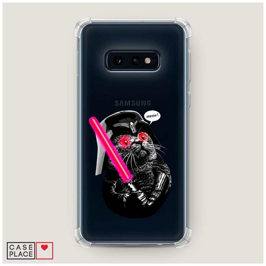 Противоударный силиконовый чехол "Кот Дарт Вейдер" на Samsung Galaxy S10E / Самсунг Галакси S10E