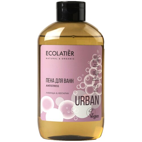 ECOLATIER Пена для ванн лаванда и нектарин, 600 г, 600 мл пена для ванн ecolatier urban лаванда и нектарин 600мл