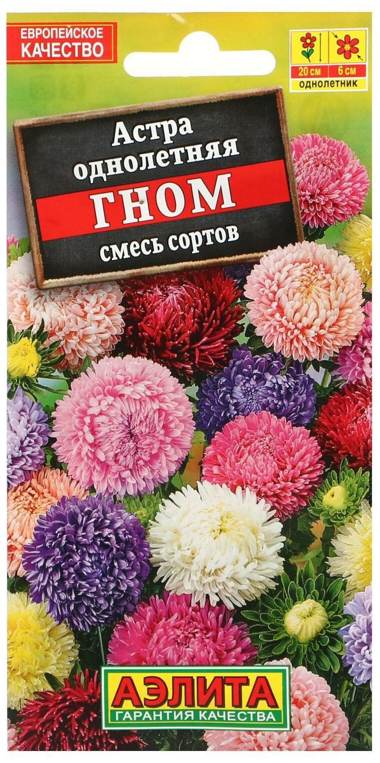 Семена Астра Гном смесь окрасок  02г