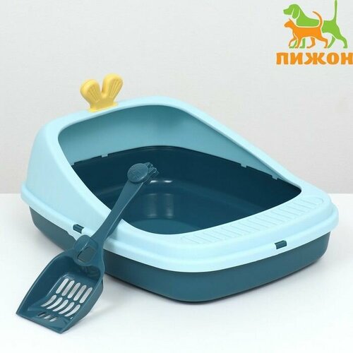 Туалет с бортом 46 х 35 х 18 см голубой 1478₽