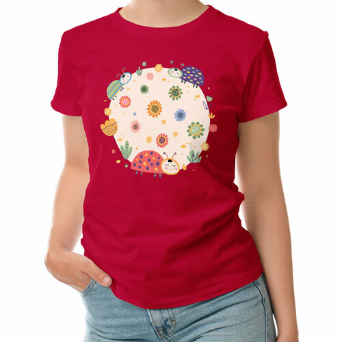 фото Футболка roly, размер s, красный