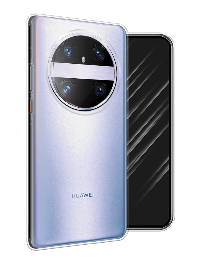 Силиконовый чехол на Huawei Mate 60 Pro / Хуавей Мате 60 Про, прозрачный