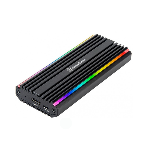 Корпус Silverstone USB-C 3.2 Gen2 10Gbps NVMe / SATA M.2 SSD RGB enclosure USB-C 3.2 Gen2 10Gbps NVMe / SATA M.2 SSD RGB enclosure orico m2 ssd case nvme usb type c gen2 10gbps pcie ssd enclosure m 2 nvme enclosure m 2 sata ngff 6gbps solid state drive case
