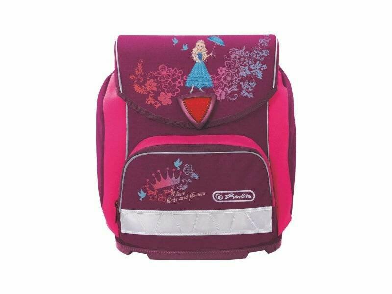 Ранец Herlitz, Sporti Flower Princess без наполнения розовый/бордовый - фото №8