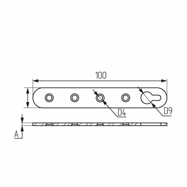 Изображение Подвес на 4 шурупа / навес мебельный (комплект 10 шт.)