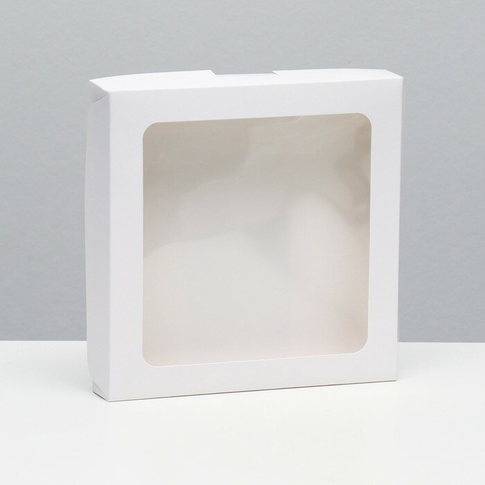 Коробка самосборная, белая, 19 х 19 х 3 см