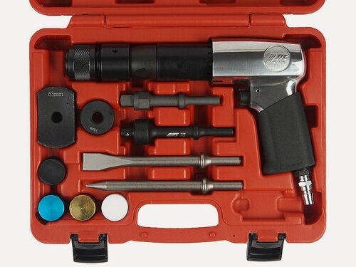 Изображение товара Пневмомолоток 2100 ударов в минуту с набором зубил, 12 предметов JTC-7748