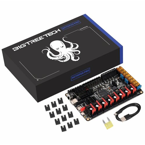 Плата управления BTT Octopus v1.0, 407ZE от Bigtreetech. ez driver connector модуль подключения драйверов ez2208 ez2209 ez5160 от bigtreetech