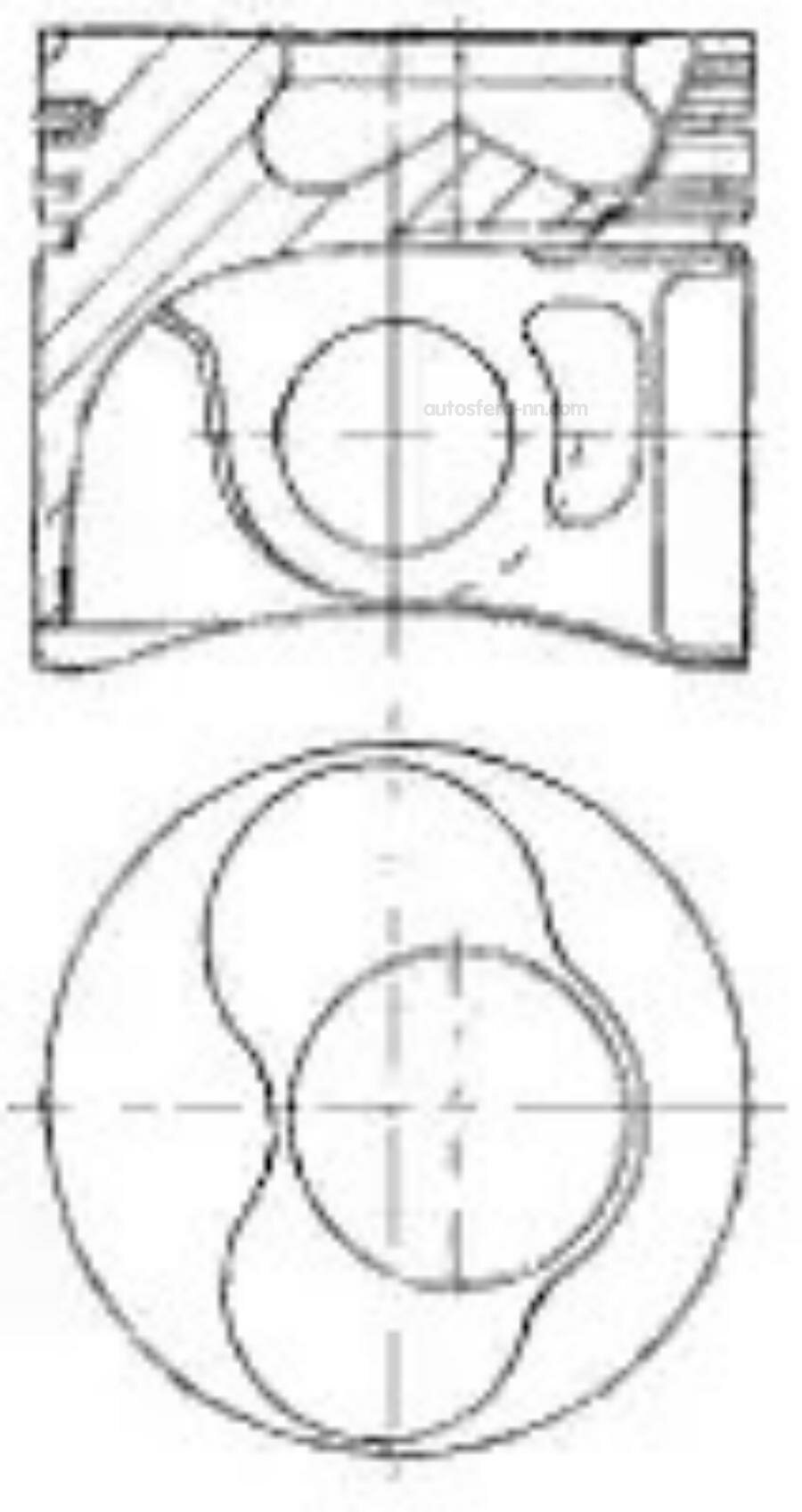 NURAL 8711490730 87-114907-30_поршень! d79.5x1.75x2x3 +0.5 (3-4 цил.)\ VW Golf/Polo 1.9SDi 95>