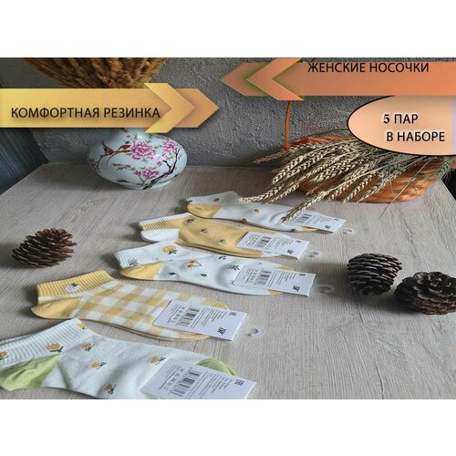 фото Носки amigobs, 5 пар, размер 36-41, желтый