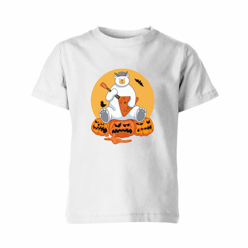 Футболка Us Basic, размер 4, белый детская футболка медведь с балалайкой 116 белый