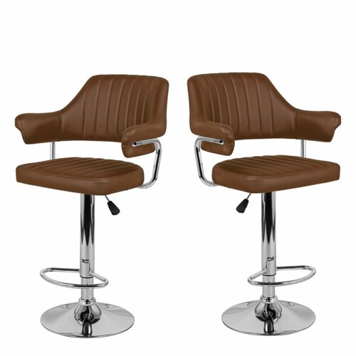 Комплект Барных стульев, Касл, темно-коричневый, 2 шт.