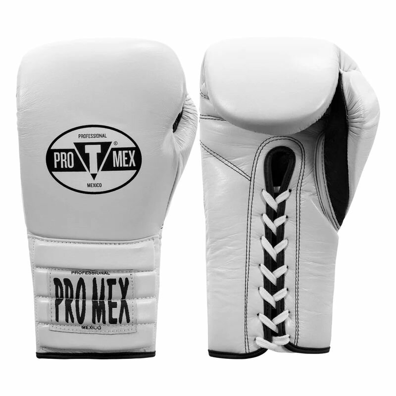 Перчатки боксерские Pro Mex Professional Lace Sparring Gloves V3.0, 16 унций, белые