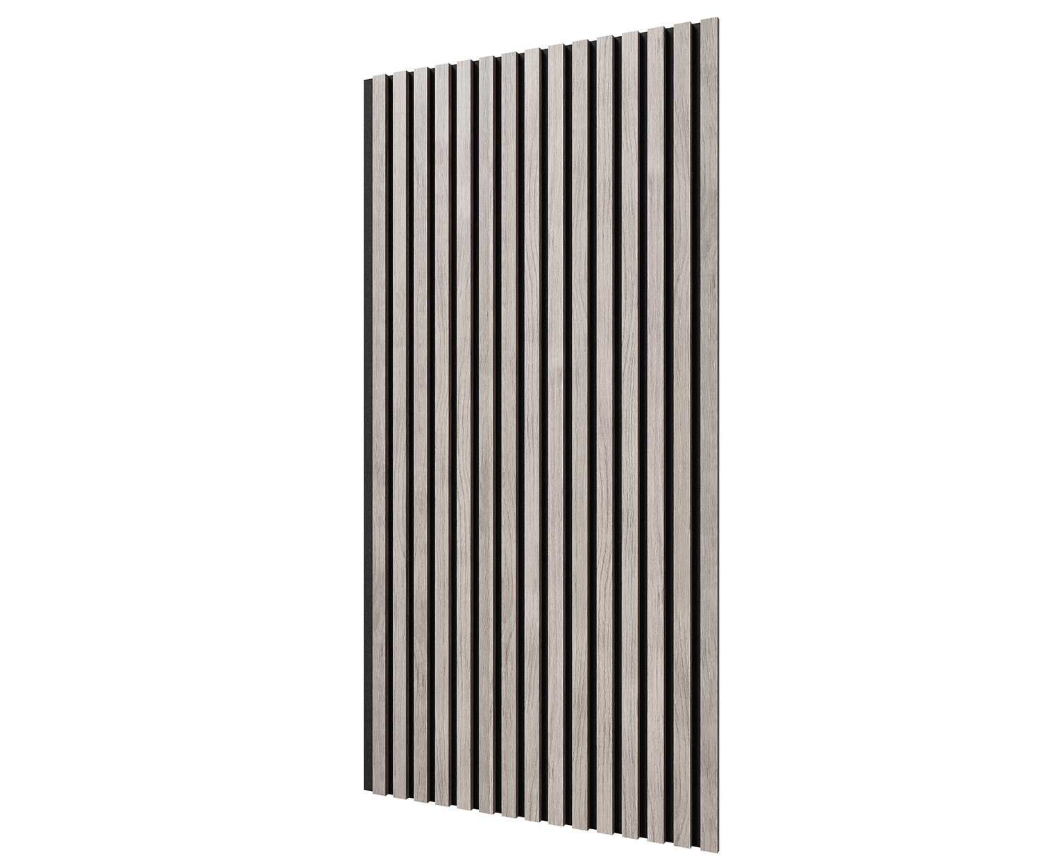 Акустическая панель черный войлок 1200х600х19мм рейки МДФ цвет - дуб графит. Панель АCUSTICA. Cosca Decor