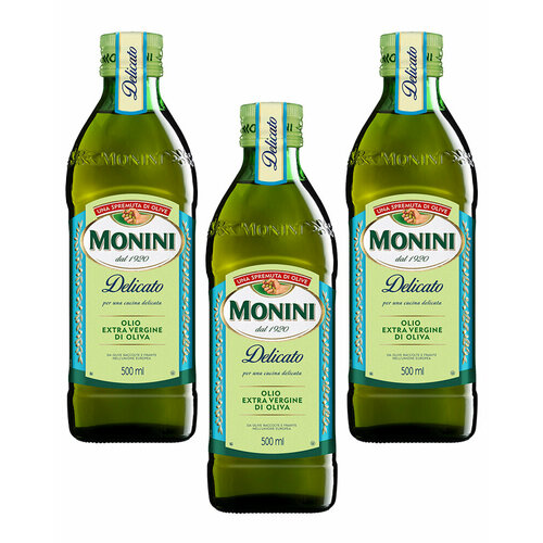 Масло оливковое Monini Экстра Вирджин Деликато 0,5 л. - 3 шт