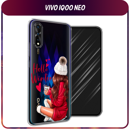 Силиконовый чехол на Vivo iQOO Neo/V17 Neo / Виво iQOO Neo/V17 Neo Hello winter, прозрачный