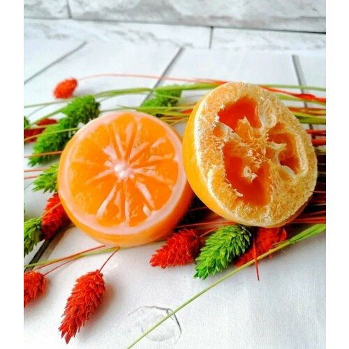 Мыло с люфой антицеллюлитное ручной работы Бразильский апельсин 280₽