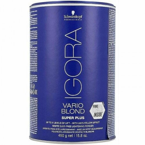 Schwarzkopf Igora Vario Blond Super Plus Порошок для обесцвечивания волос не образующий пыли (синий) 450 г