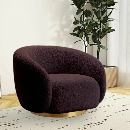 Кресло брайс дизайнерское поворотное, кресло для офиса, кресло в гостиную, кресло для дома, 78x75x70 см, Велюр, BedPoint.