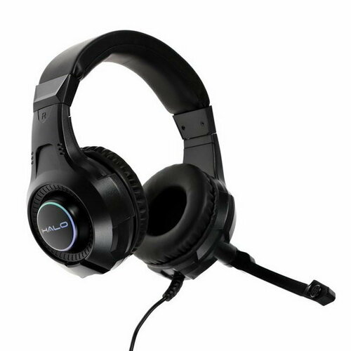 Наушники HALO игровые микрофон 2х35USB 2м подсветка чёрные 2064₽
