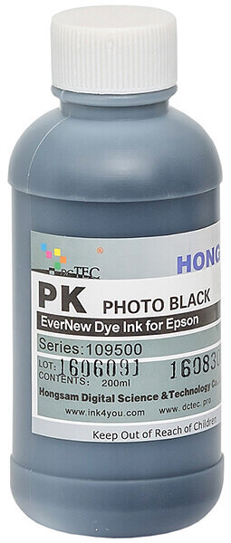 Чернила DCTec водорастворимые Epson Pro7900 EverNew Photo Black (фото черный) 200 мл