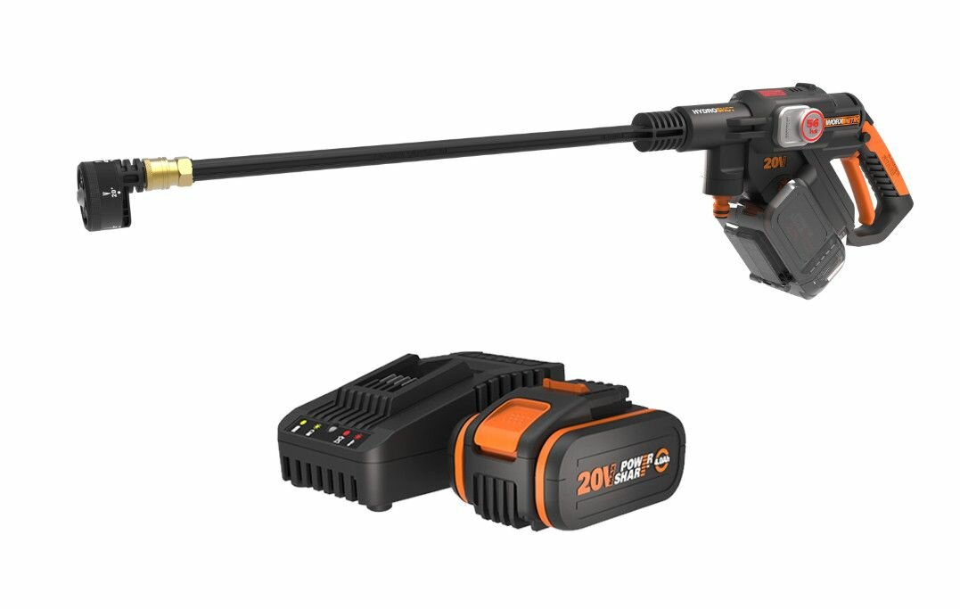 Мойка высокого давления аккумуляторная Worx WG633E, 20В, 4Ач х1, ЗУ 2А - фотография № 2