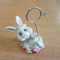 Фигурка декоративная "Кролик" Подставка Держатель для фото, визиток, 9х7х4см   ...