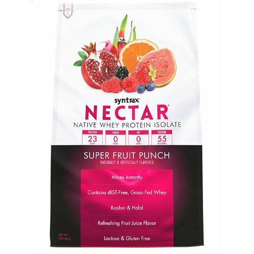 Изолят сывороточного протеина Syntrax Nectar Супер фруктовый пунш 907 гр.